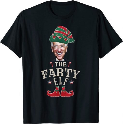 Funny Conservative Republican Christmas Humor The Farty Biden Elf T-Shirt