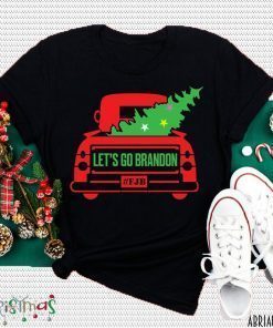 Shirt Red Truck With Christmas Tree Lets Go Brandon Gift
