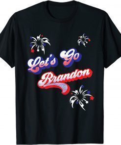 Classic Let's Go Brandon Anti Joe Biden Funny Political Retro Stars T-Shirt