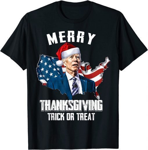 Joe Biden Merry Thanksgiving USA Flag Tee Shirts