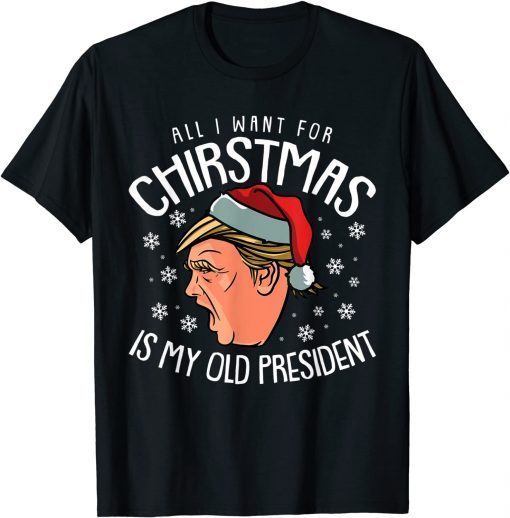2021 All I Want For Christmas Christmas Pro Trump X-mas Pajama Shirts