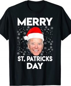 Classic President Joe Biden Merry St. Patricks Day Christmas T-Shirt