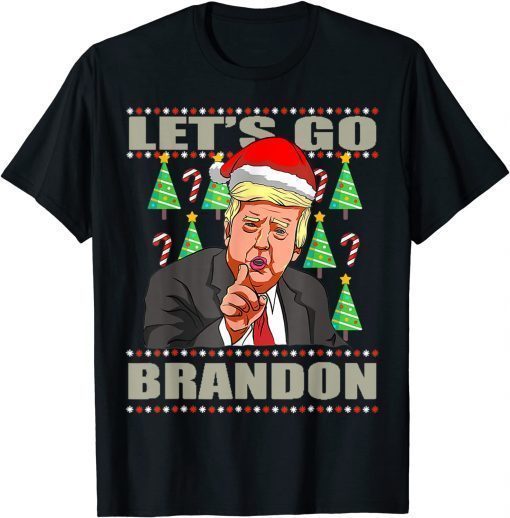 T-Shirt Let's Go Branson Brandon Chant Anti Liberal Fun Santa Trump