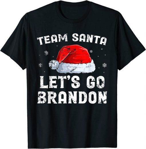 2021 Team Santa Christmas Trending Let's go Brandon Funny TShirt