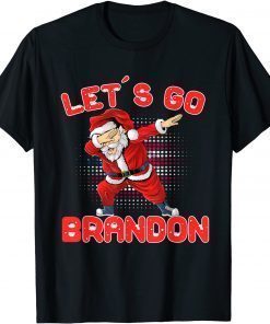 2021 Christmas Let's Go Brandon Shirt Dabbing Santa Claus Xmas T-Shirt