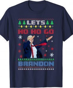 T-Shirt Merry Christmas Let Ho Ho Go Brandon Trump Xmas Anti Biden