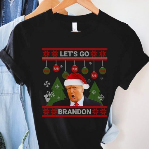 Official Let's Go Brandon Happy Christmas TShirt