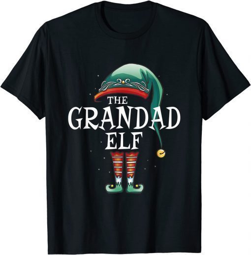 Tee Shirts The Grandad Elf Christmas Matching Family Group Xmas Pajama Gift