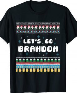 Funny Let's Go Brandon Impeach 46 Anti Biden Chant Ugly Christmas TShirt