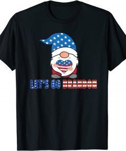 T-Shirt Gnome Let's Go Brandon Conservative Anti Liberal US Flag