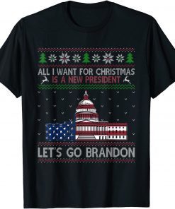 Official All I Want For Christmas Is A New President Let's Go Branson TShirt