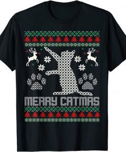 Funny Merry Catmas Funny Cat Christmas Ugly Sweater Men Women Kids 2021 T-Shirt