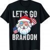 T-Shirt Christmas Let's Go Brandon Tee Santa Claus Xmas