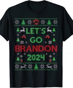 Funny Let's Go Brandon 2024 Trump Ugly Christmas Sweater TShirt