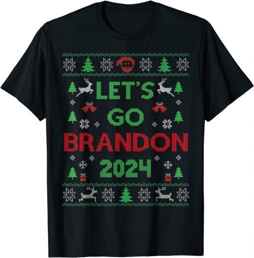 Funny Let's Go Brandon 2024 Trump Ugly Christmas Sweater TShirt