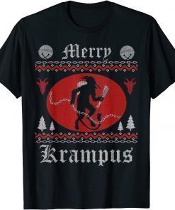 Merry Krampus Christmas Xmas Horror Ugly Sweater Evil Pajama T-Shirt