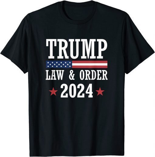 T-Shirt Law & Order Cops For Trump 2024 Police Thin Blue Line