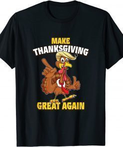 Official Make Thanksgiving Great Again Funny Trumpkin Turkey Trump T-Shirt