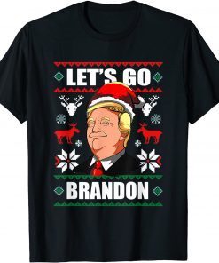 Official Santa Trump Let's Go Branson Brandon Anti Liberal Christmas T-Shirt