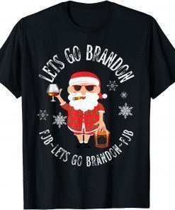 2021 Lets Go Brandon Let's Go Brandon Christmas Eve Holiday Santa T-Shirt