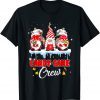 Classic Candy Cane Crew Gnome Christmas Merry Xmas T-Shirt