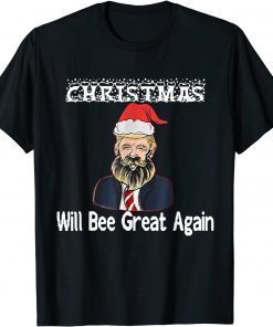 T-Shirt SANTA TRUMP OLD MAKE CHRISTMAS WILL BEE GREAT AGAIN UGLY PJS GIFT