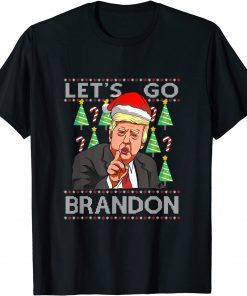 2021 Trump Sarcastic Lets Go Branson Ugly Christmas Pajama T-Shirt