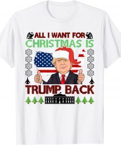 All I Want For Christmas Is Trump Back Ugly Christmas Unisex Tee Shirts