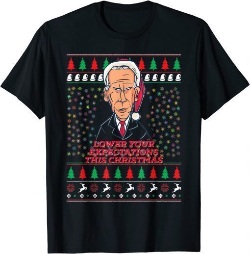 Funny Impeach Joe Biden Anti Mandate Fauci Dog Sarcastic USA Xmas T-Shirt