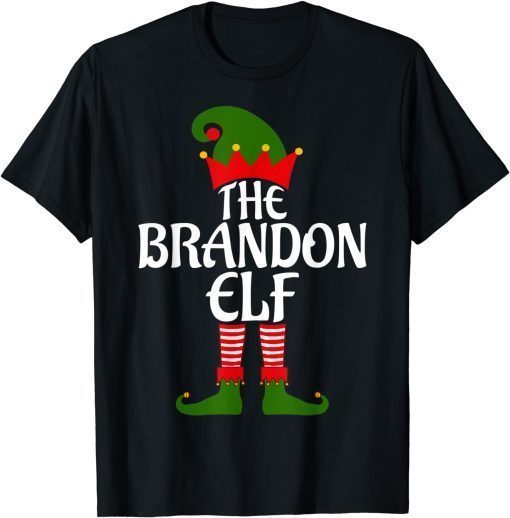 Official Brandon Elf Matching Group Xmas Funny Family Christmas T-Shirt