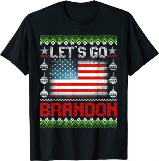Let's Go Brandon Anti Liberal Ugly Christmas Sweater Gift T-Shirt