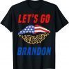 T-Shirt Let's Go Brandon American Flag Leopard Lip Gift