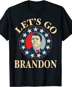 T-Shirt Let's Go Brandon Ronald Reagan Conservative US Flag JB Chant