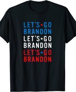 Joe Biden Let's Go Brandon Conservative US Flag Funny T-Shirt