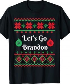 T-Shirt Christmas Funny Let's Go Brandon Ugly Christmas Sweater 2022