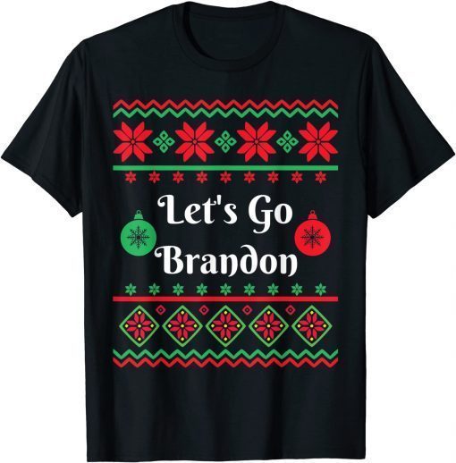 T-Shirt Christmas Funny Let's Go Brandon Ugly Christmas Sweater 2022