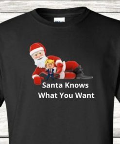 2022 Santa Knows What You Want Trump For Christmas Gift T-Shirt