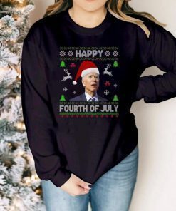 Biden Happy Fourth Of July Ugly Christmas ,Funny Christmas Gift T-Shirt