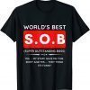 2022 Modern Funny World's Best SOB Super Outstanding Boss T-Shirt