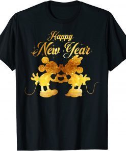 Disney New Year's Mickey & Minnie Happy New Year Silhouette 2022 T-Shirt