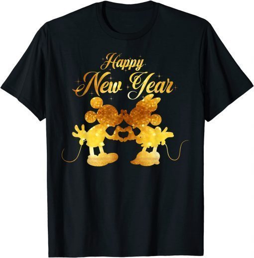 Disney New Year's Mickey & Minnie Happy New Year Silhouette 2022 T-Shirt