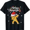 Christmas Dabbing Gingerbread Santa Hat Xmas Cookie Bakers Gift TShirt