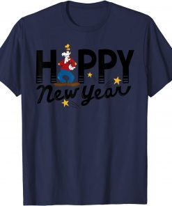 Funny Disney Vintage Goofy Happy New Year Shirts T-Shirt