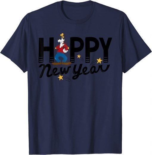 Funny Disney Vintage Goofy Happy New Year Shirts T-Shirt