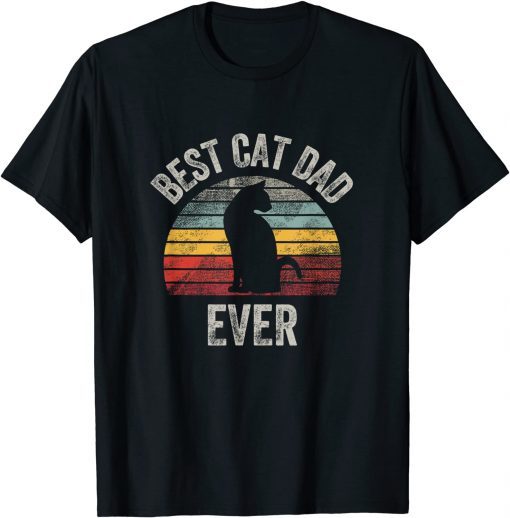 Official Best Cat Dad Ever Cats Lovers T-Shirt