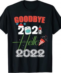 Goodbye 2021 Hello 2022 Merry New Year Pyjama Gift TShirt