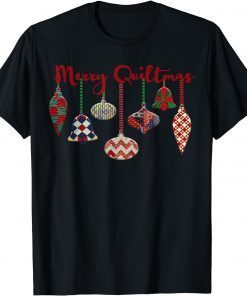 Classic Merry Quiltmas Quilting Christmas Ornament Gift Sewing T-Shirt