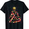 Funny Christmas Candy Cane Funny Xmas Tree Light Gifts T-Shirt