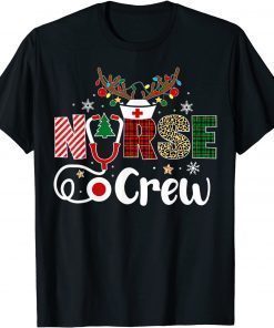 Funny Christmas Nurse Crew Shirt For Women Scrub Tops Christmas Shirts