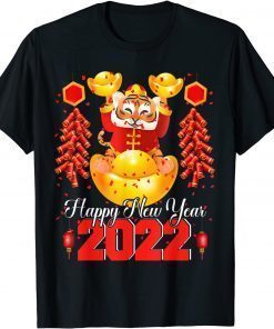 T-Shirt Happy New Year 2022 Cute Lunar New Year Chinese Tiger Year